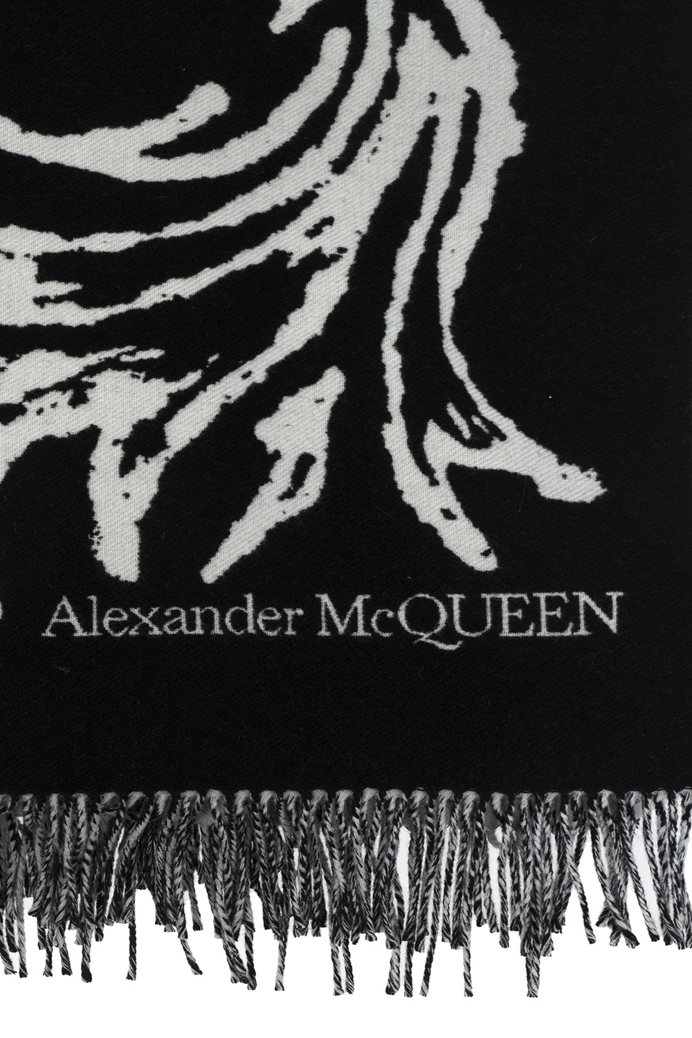 マフラー・ストール alexander mcqueen Embroidered wool blend blanket Alexander McQueen Embroidered Wool Blend Blanket | italist